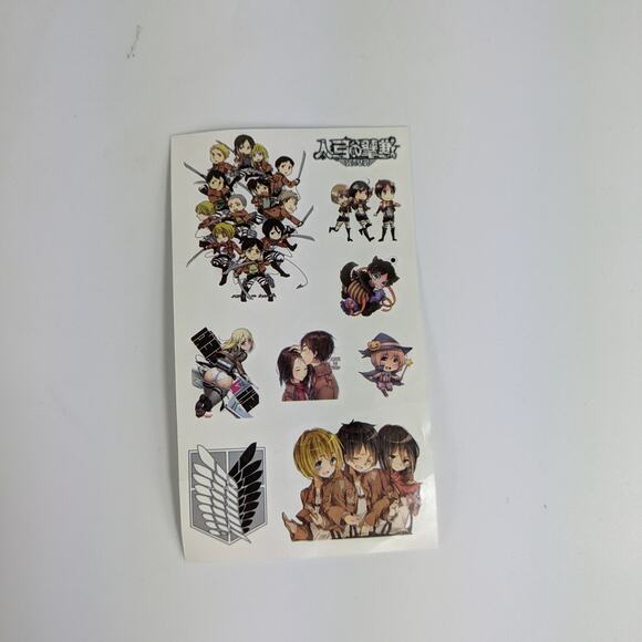Attack On Titan Gift Set Anime Pack Buttons Stickers Jewelry Face Mask Backpack - Picture 10 of 16